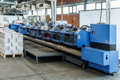 2021 We bought and installed: Automatic wire-stitching line MULLER MARTINI Model C140, capacity 14,000 pcs/h