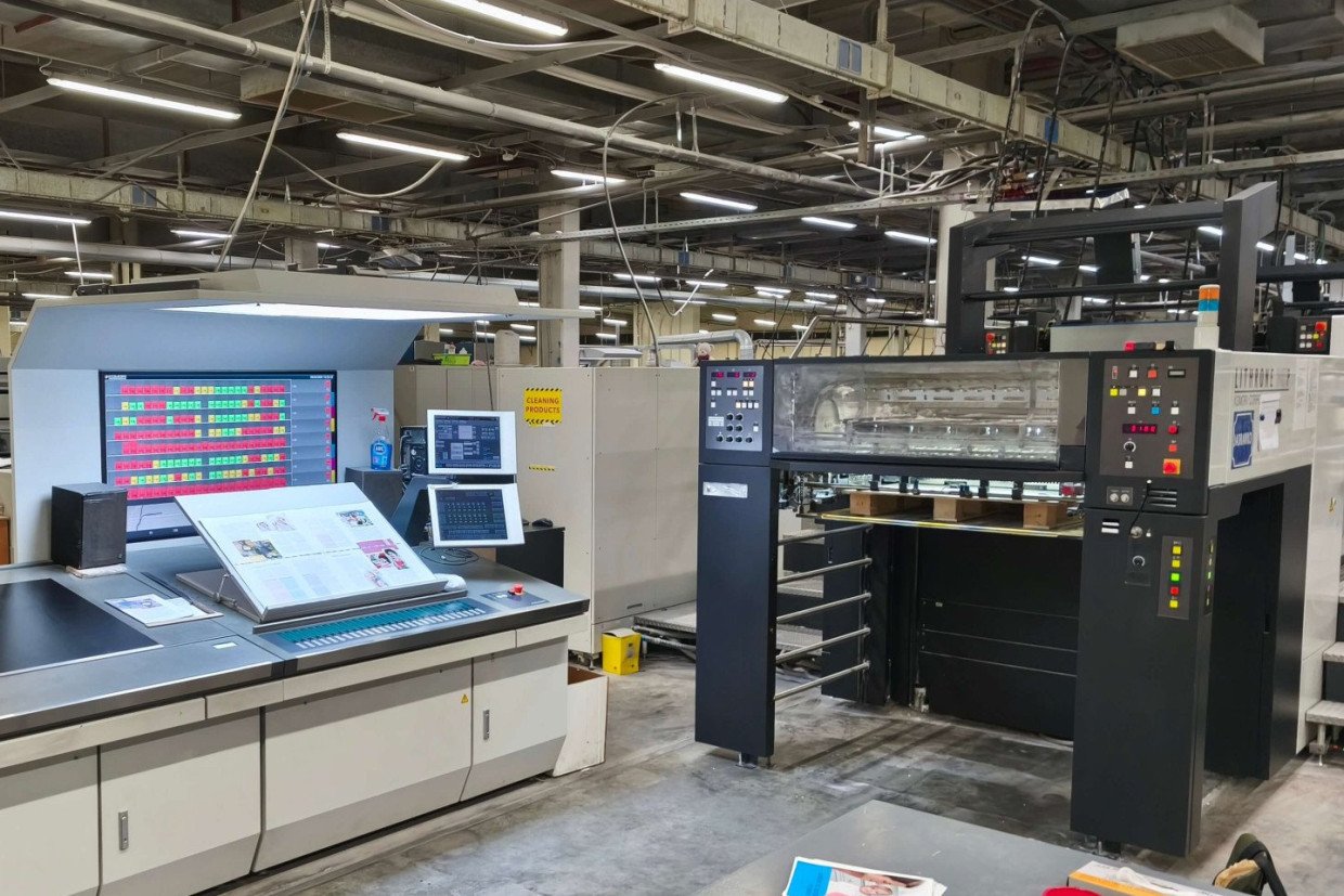 In September 2024, a KOMORI Lithrone G37P SW 4+4 eight-color press was purchased and installed.