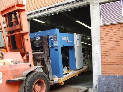 31.08.2006 Installation der neuen KBA-Maschine.